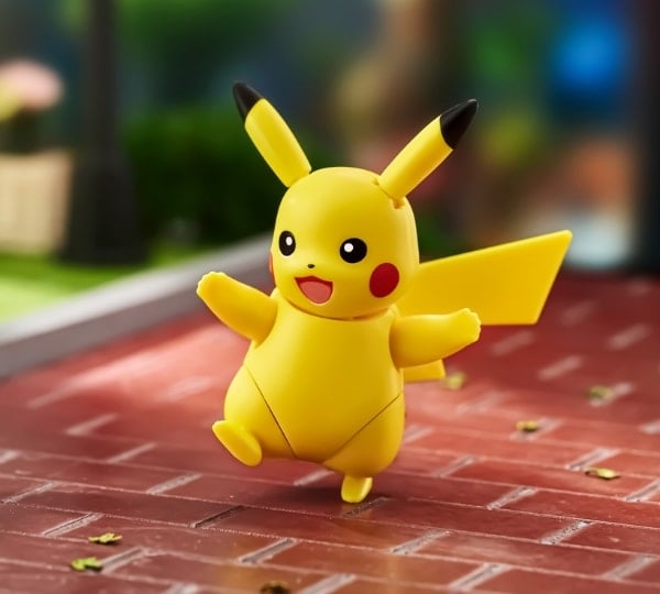 Mô Hình Pokemon Pikachu Blokees Classic Ver S 74001 tạo dáng tung tăng trên đường phố