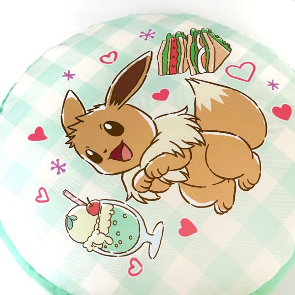 Shop bán Gối bông Pokemon Reversible Cushion Cafe Art Eevee - Banpresto chính hãng Nhật
