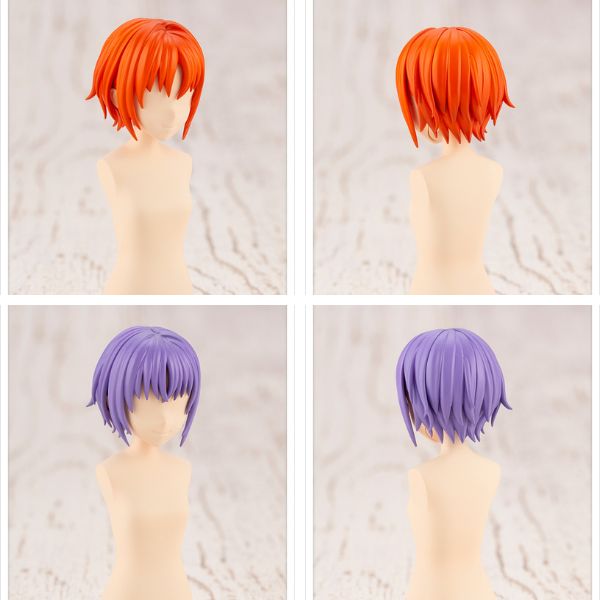 Phụ kiện bộ tóc giả After School Short Wig Type A Orange & Purple JK013 chính hãng Kotobukiya dễ thương  độc đáo chi tiết thú vị