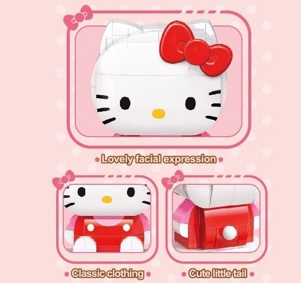 review Mô hình Keeppley Sanrio Hello Kitty K20801 đẹp mắt trang trí trưng bày bàn học kệ sách