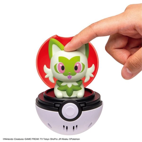 Đồ chơi Pokemon Pyokopunyu Sprigatito Bóng Bật Poke Ball đẹp mắt và thú vị cho fan của dòng game Pokemon nổi tiếng