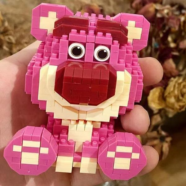 Mô hình lắp ráp trí tuệ Gấu dâu Lotso đồ chơi đẹp mắt chất lượng tốt giá rẻ kích thích sáng tạo cho trẻ em dễ thương chất liệu nhựa an toàn thích hợp trưng bày trang trí