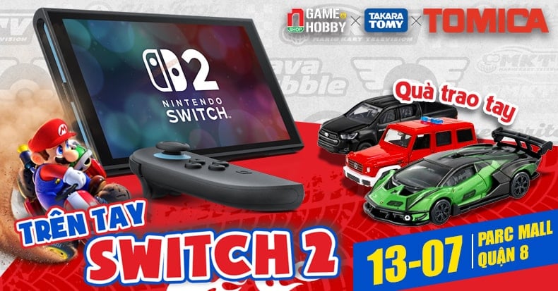 Sự kiện trải nghiệm máy Nintendo Switch 2 & Giải đua xe Mario Kart World tại Parc Mall Quận 8 13-7-2025