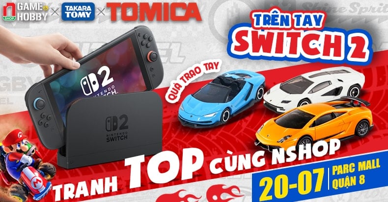 Sự kiện trải nghiệm máy Nintendo Switch 2 & Giải đua xe Mario Kart World tại Parc Mall Quận 8 20-7-2025