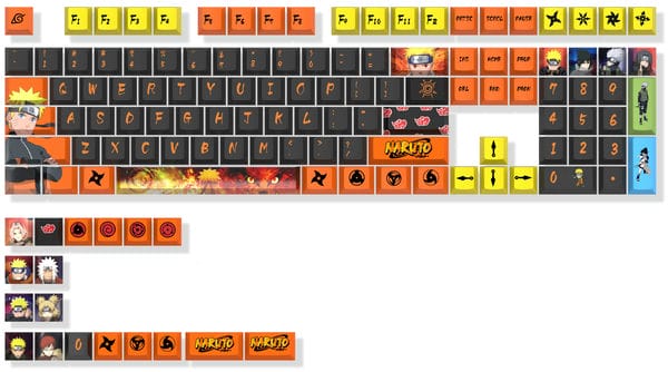 Mua Bộ Keycap Cherry PBT Dye-Sub cho bàn phím cơ Naruto Shippuden giá rẻ