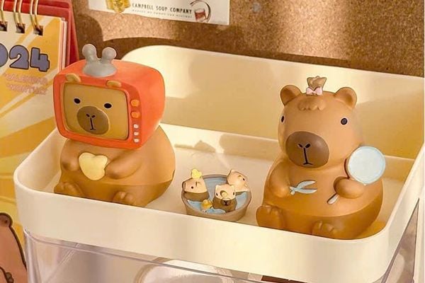 Shop bán Mô Hình Hộp Mù Capybara Suối Nước Rừng Thông Blind Box bóc túi may mắn test nhân phẩm thú vị