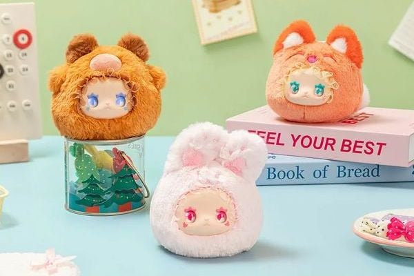 Tạo bất ngờ với Hộp Mù LOVELY EMMA RUA RUA ZOO Vinyl Face Plush Keychain Blind Box đồ chơi chất lượng dành cho fan blind box