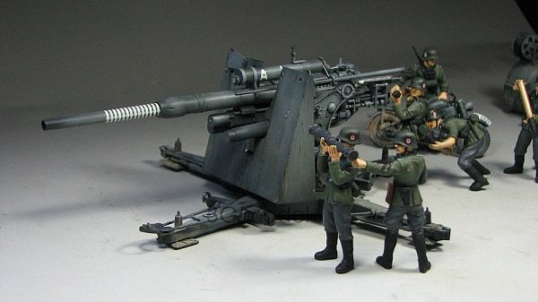 cách sơn mô hình quân sự German 88mm Gun Flak 36 37 1-35 Tamiya 35017