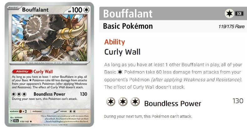 Bouffalant - Nội tại giảm sát thương từ Pokemon đối thủ