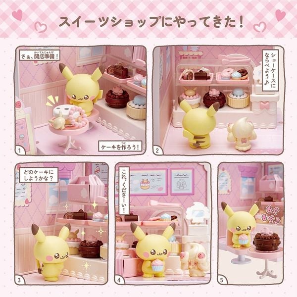 Cửa hàng bán Mô hình Pokemon Pokepeace House Sweets Store Pikachu chính hãng Takara Tomy đẹp rẻ nhật bản dễ thương giá ưu đãi có giao hàng toàn quốc