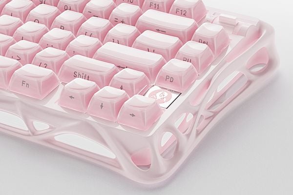Bàn phím cơ GravaStar Mercury K1 75% Wireless Mechanical Gaming Keyboard Sakura Pink có đèn LED RGB tùy chỉnh, tích hợp nhiều công nghệ hiện đại