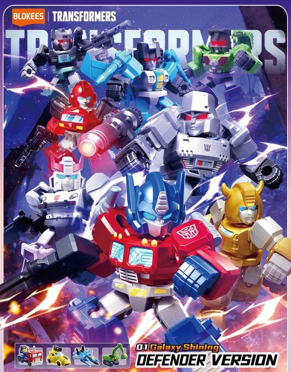 Hộp Mù Transformers Galaxy Version Defender 01 Galaxy Shining Blokees 71301 trưng bày góc học tập bàn làm việc cực đẹp