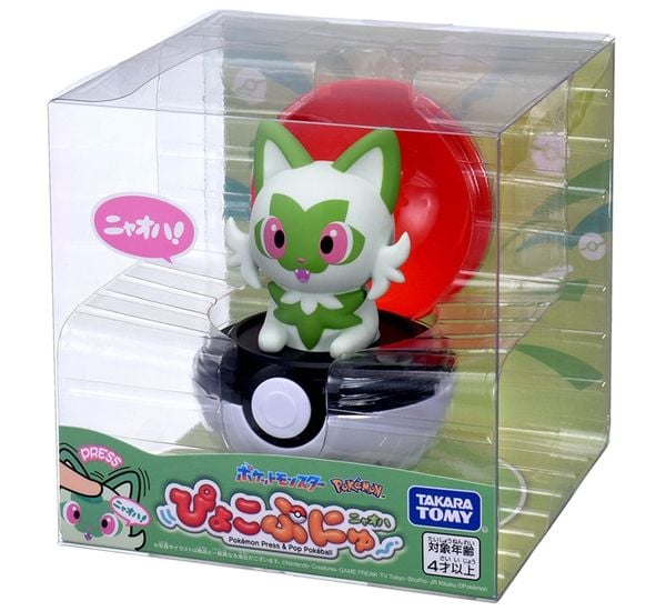 Pokemon Pyokopunyu Sprigatito Bóng Bật Poke Ball đồ chơi mô hình thú vị, dành cho người yêu thích Pokemon tại nShop