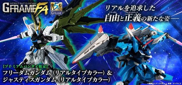 review mô hình Gundam G Frame FA Freedom Gundam & Justice Gundam Real Type Color Ver. Set