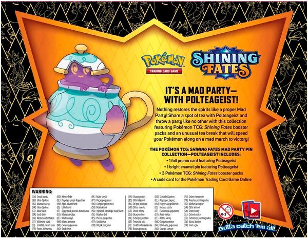 hướng dẫn chơi Pokemon TCG Shining Fates Mad Party Pin Collection Polteageist