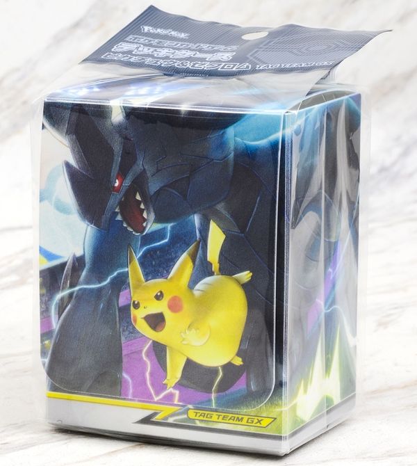 shop pokemon bán hộp đựng bài Pokemon Team Up - Pikachu & Zekrom deck box chính hãng