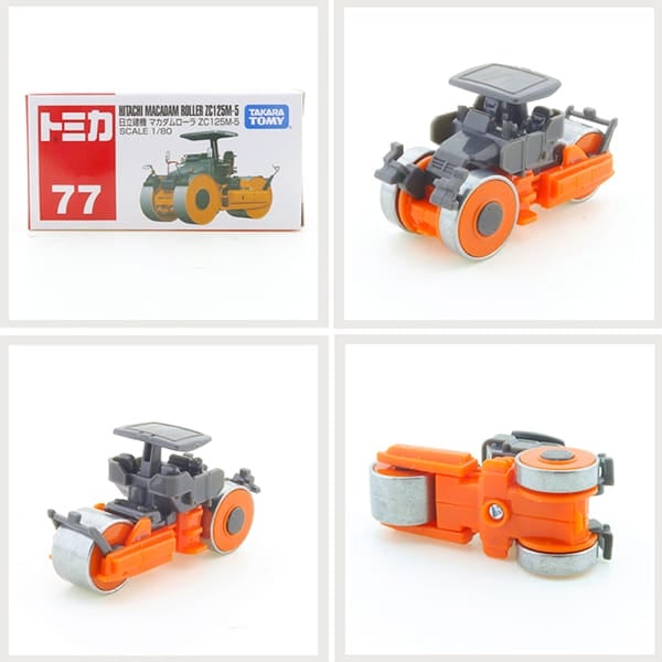 Cửa hàng bán mô hình đồ chơi xe lu Tomica No. 77 Hitachi Macadam Roller ZC125M-5