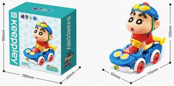 review Mô hình Keeppley Crayon Shin Chan Xe Đua Siêu Nhân K20618 đẹp mắt trang trí trưng bày bàn học kệ sách