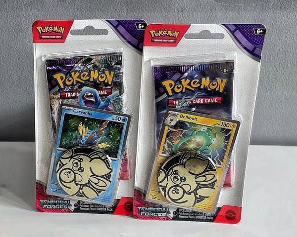 Thẻ bài Pokemon TCG SV05 Temporal Forces Checklane Blister tiếng Anh mang đến các thẻ bài mạnh và đẹp cho mọi fan TCG