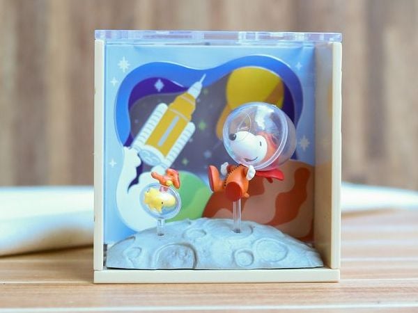 Mua Peanuts Snoopy Scenery Blind Box ngẫu nhiên đẹp mắt dễ thương trang trí góc học tập bàn làm việc phòng khách phòng ngủ không gian sống