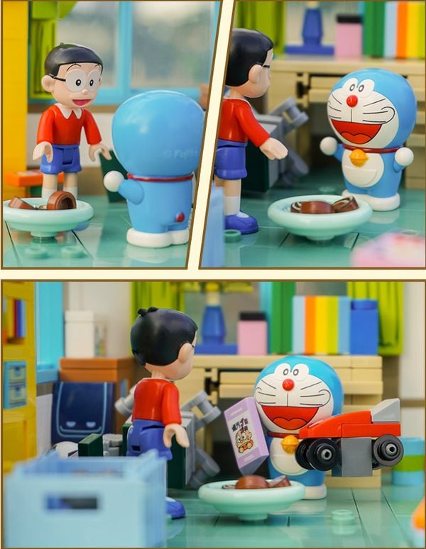 Mô hình khối gạch Keeppley Doraemon Phòng Nobita K20402 đồ chơi đẹp mắt chất lượng tốt giá rẻ trưng bày trang trí góc học tập bàn làm việc phòng khách phòng ngủ không gian sống