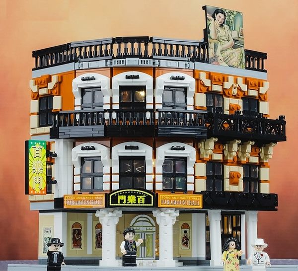 Mô hình lắp ráp Balody Shanghai Bund Paramount nhà hát đẹp mắt chất lượng tốt giá rẻ trưng bày trang trí góc học tập bàn làm việc phòng khách phòng ngủ không gian sống
