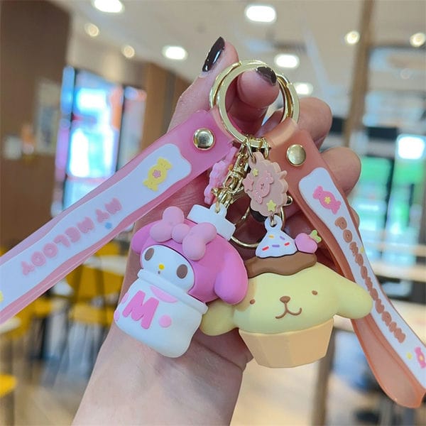 Móc khóa figure Sanrio điểm tâm đồ ăn sáng tạo cách tân từ hình ảnh các nhân vật Sanrio