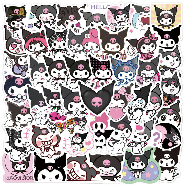 Hình dán sticker Sanrio Kuromi tổng hợp 50 cái giao nhanh hỏa tốc trong ngày Hồ Chí Minh