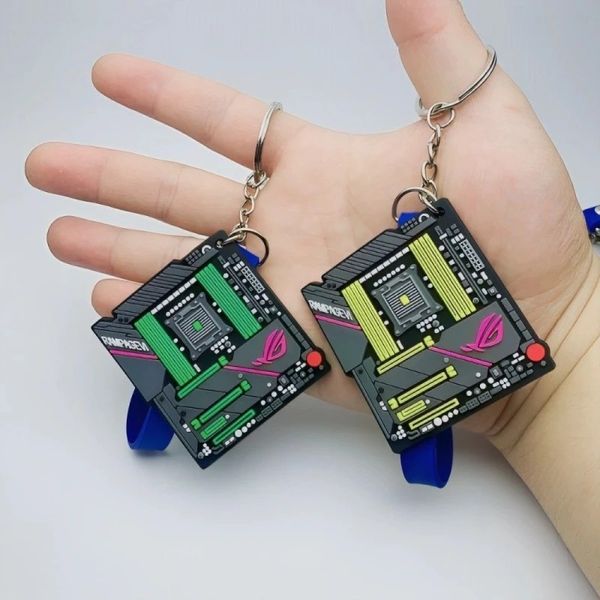 Móc khóa bo mạch PC cao su 3D nhỏ gọn, dễ mang theo mọi lúc mọi nơi, tiện lợi và phong cách