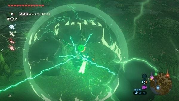 AoE Thunder Attack trong Zelda Breath of the Wild hướng dẫn