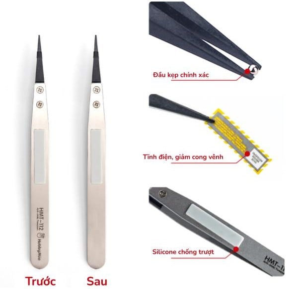 Bộ dụng cụ ráp mô hình Hobby Mio 9 món có nhíp tĩnh điện gắp decal sticker dễ dàng