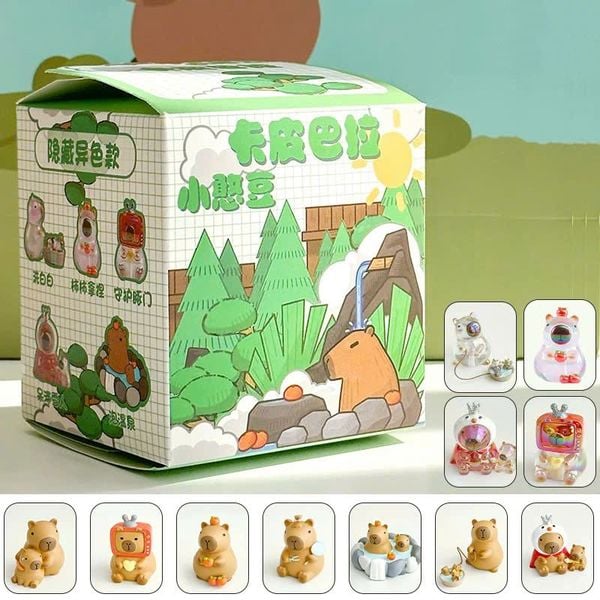Xé Mô Hình Hộp Mù Capybara Suối Nước Rừng Thông Blind Box siêu đáng yêu dễ thương đẹp mắt