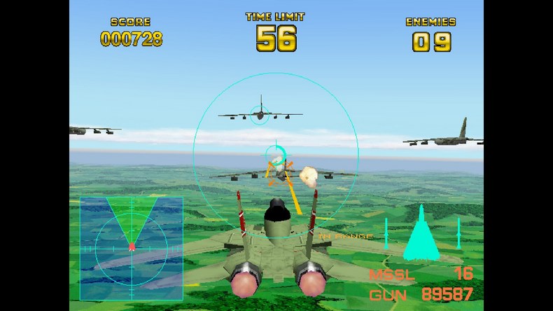 Arcade Archives 2 Air Combat 22 và Arcade Archives Air Combat 22 được cải tiến mạnh về mặt đồ họa 3D