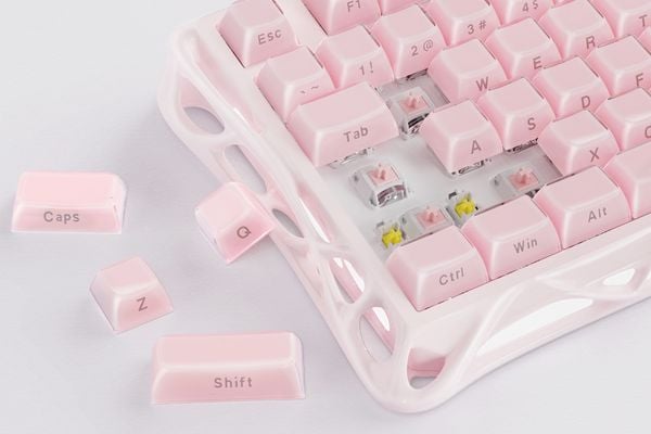 GravaStar Mercury K1 75% Wireless Mechanical Gaming Keyboard Sakura Pink bàn phím cơ thiết kế mạnh mẽ, cực đẹp và có độ bền cao