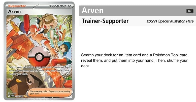 Arven - Tìm tool và item trong bộ bài