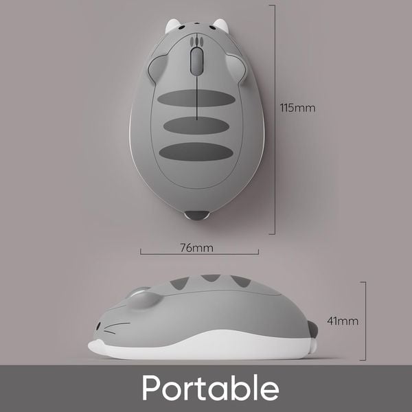 Chuột không dây Akko Cat Theme Mouse Gary MIMO thiết kế vừa tay, phù hợp học sinh sinh viên và dân văn phòng
