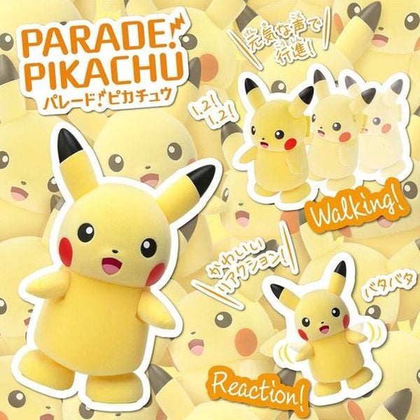 Đồ chơi nhân vật Parade! Pikachu - Pokemon Talking Figure đẹp mắt tương tác âm thanh độc đáo dễ thương làm quà tặng trang trí sưu tầm