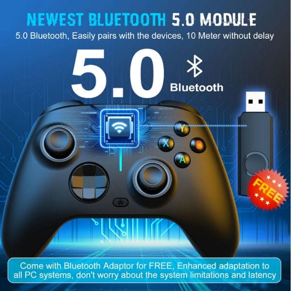 Tay cầm chơi game Sirius chính hãng IINE tặng kèm Bluetooth Adapter 5.0