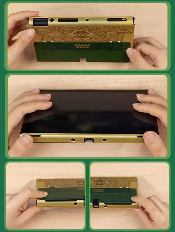 Case bảo vệ ốp lưng và tay cầm máy chơi game Nintendo Switch OLED Zelda Tears of the Kingdom IINE L809