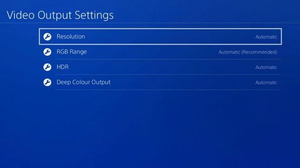 PS4 Pro is set to 4k resolution