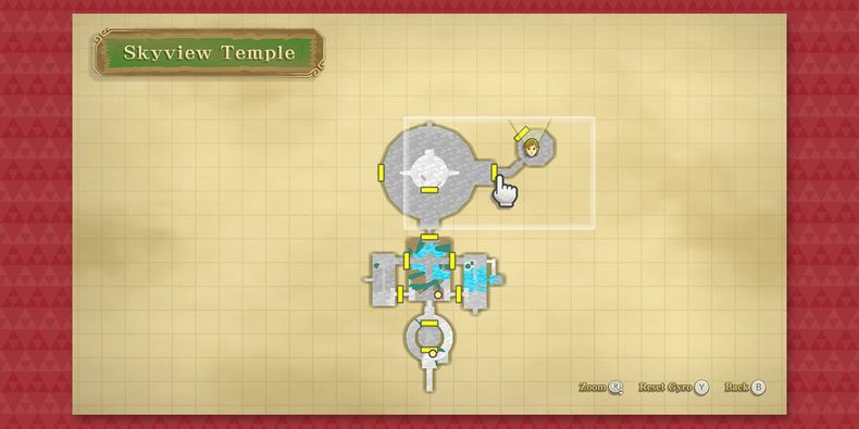 bản đồ map Zelda Skyward Sword HD