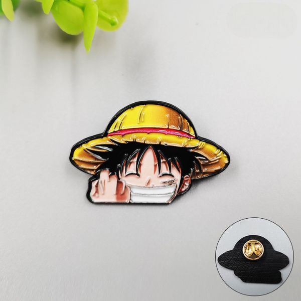 Cửa hàng chuyên bán Huy hiệu Pin cài kim loại Manga Anime One Piece Luffy cười giá tốt