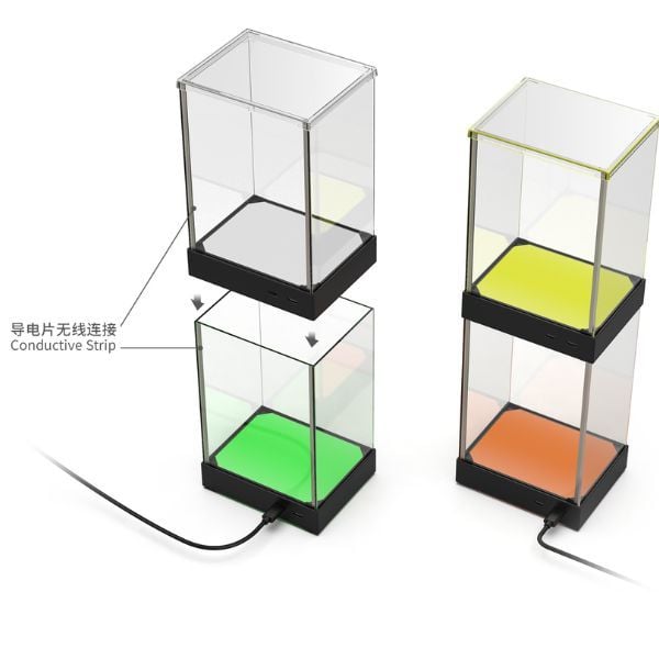 Hộp Trưng Mô Hình Đế LED Vuông DOBE TY-3833 Phù hợp với các loại mô hình