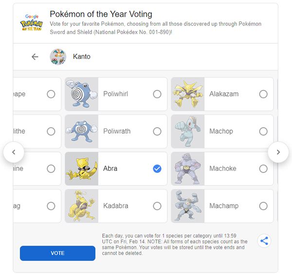 bình chọn pokemon day