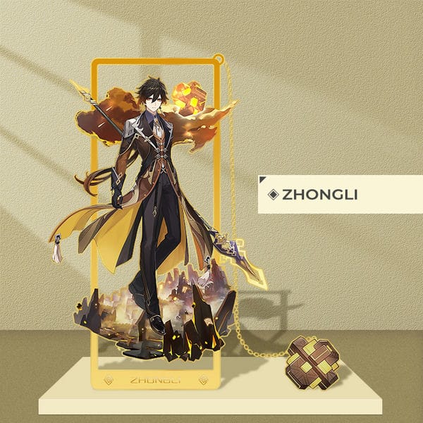 Bookmark Kẹp sách kim loại nhân vật Genshin Impact Zhong Li