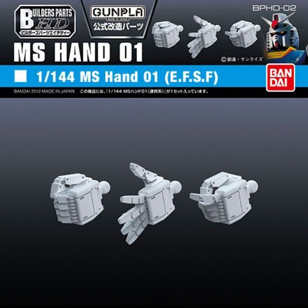 phụ kiện gundam Builders Parts HD 1/144 MS Hand 01 EFSF chất lượng cao