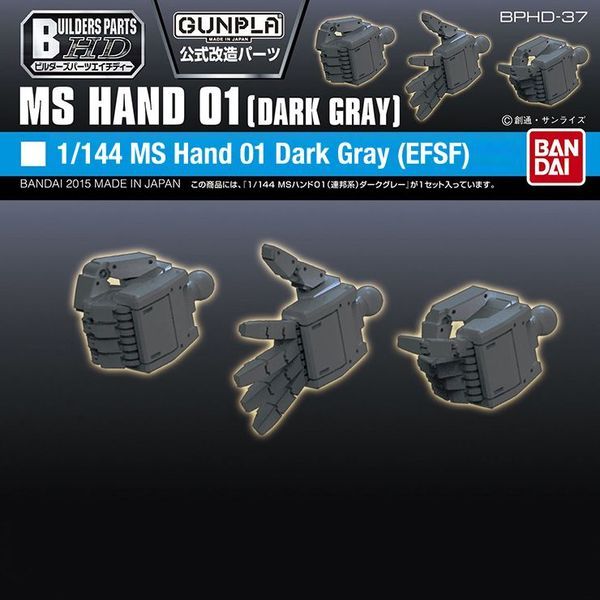 hướng dẫn ráp Builders Parts HD 1-144 MS Hand 01 EFSF Dark Gray gundam