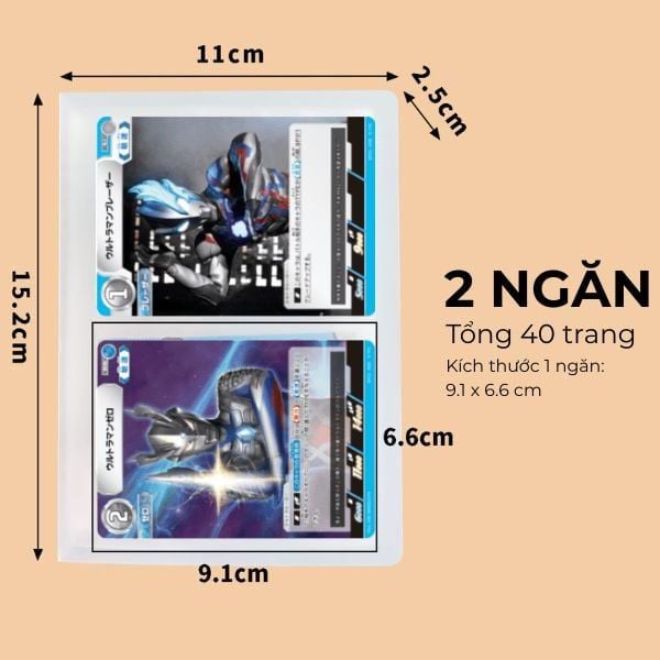 Album trong suốt sưu tập thẻ bo góc TCG nhiều cỡ 2 ngăn có bán tại nShop