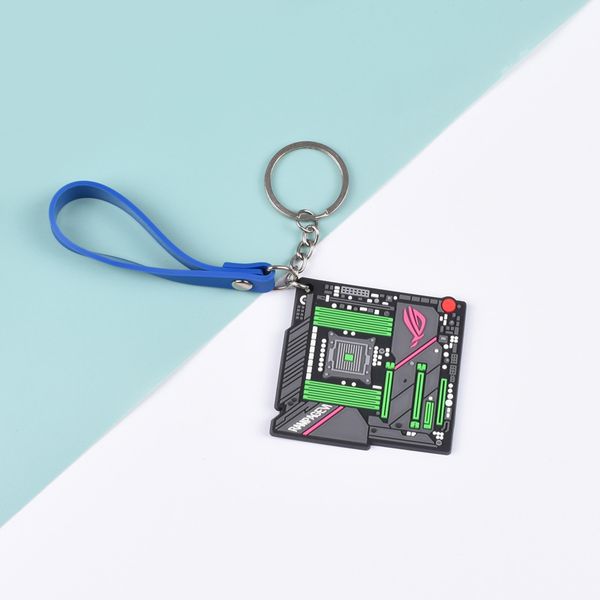Móc khóa bo mạch PC cao su 3D phụ kiện thời trang siêu đẹp cực kỳ hút mắt người đối diện