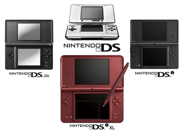 Các dòng máy DS Lite, DSi, DSi XL trên thị trường
